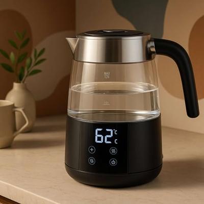 Digitale waterkoker - LIVOO - DOD221N - 2200 W - 1,7 L - 360° draaibare voet - roestvrij staal