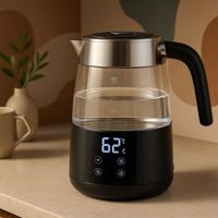 Digitale waterkoker - LIVOO - DOD221N - 2200 W - 1,7 L - 360° draaibare voet - roestvrij staal - thumbnail