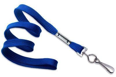 Keycord met metalen haak, br 10mm blauw