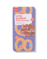 HEMA Chocoladereep melk toffee pretzel 180gram - thumbnail