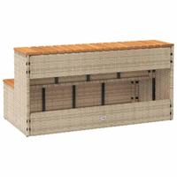 Hottub-opstap 100x50x50,5 cm poly rattan&massief acaciahout - thumbnail