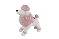 Spaarpot Poedel zacht roze aardew 16,5x9x18cm - thumbnail