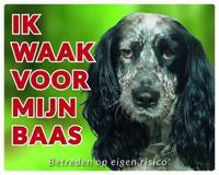 Engelse Cocker Spaniel Waakbord - Ik waak voor mijn - thumbnail