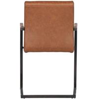 WOOOD Bas Eetkamerstoel - Pu - Cognac - Set van 2 - thumbnail