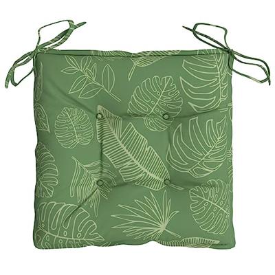 Stoelkussens 4 st bladpatroon 50x50x7 cm stof