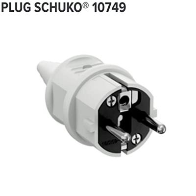 MENNEKES 10749 Stekker met randaarde Kunststof 230 V Wit IP44