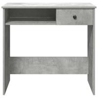 Bureau 80x40x75 cm bewerkt hout betongrijs - thumbnail