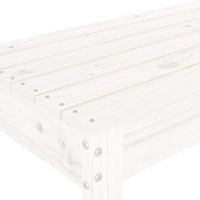 Tuinbank 110x38x45 cm massief grenenhout wit Tuinbank 110x38x45 cm massief grenenhout wit