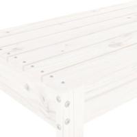 Tuinbank 110x38x45 cm massief grenenhout wit - thumbnail