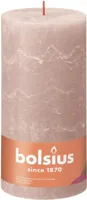 Bolsius stompkaars rustiek shine 10x20cm misty pink - thumbnail