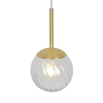 Hanglamp glas messing met glazen kap & E14 fitting Nordlux 'Chisell 15' Hanglamp glas messing met glazen kap & E14 fitting Nordlux 'Chisell 15'