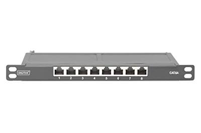 Digitus DN-91608S-SL-EA 8 poorten Patchpaneel 254 mm (10) CAT 6A 0.5 HE Ingericht Digitus DN-91608S-SL-EA 8 poorten Patchpaneel 254 mm (10) CAT 6A 0.5 HE Ingericht
