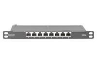 Digitus DN-91608S-SL-EA 8 poorten Patchpaneel 254 mm (10) CAT 6A 0.5 HE Ingericht - thumbnail
