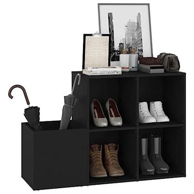 Opbergkast 105x35,5x70 cm spaanplaat zwart