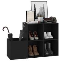 Opbergkast 105x35,5x70 cm spaanplaat zwart - thumbnail