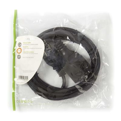 Voedingskabel | Schuko Male - Schuko Female | 3,0 m | Zwart