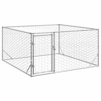 Hondenhok voor buiten met deur 2x2x1 m gegalvaniseerd staal - thumbnail