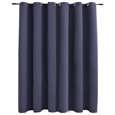 VidaXL Gordijn verduisterend met metalen ringen 290x245 cm antraciet VidaXL Gordijn verduisterend met metalen ringen 290x245 cm antraciet