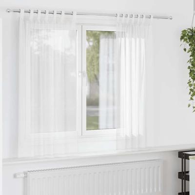 Gordijnen voile met lussen 2 st 140x175 cm wit