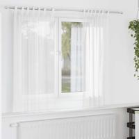 Gordijnen voile met lussen 2 st 140x175 cm wit - thumbnail