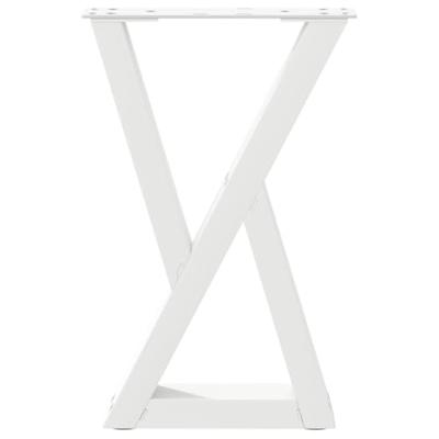 Salontafelpoten 2 st 28x(42-43,3) cm staal wit