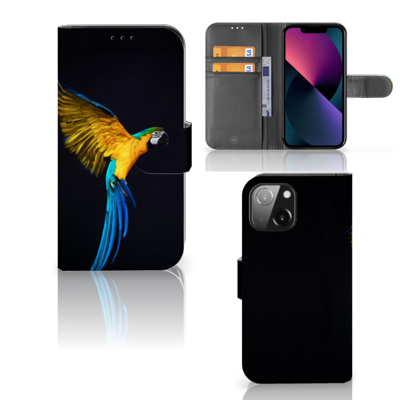 iPhone 13 Mini | Telefoonhoesje | Met pasjeshouder | Papegaai