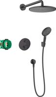 Hansgrohe Croma showerset compleet inbouw raindance powderrain 240 - mat zwart 27961670 - thumbnail