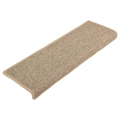 Trapmatten zelfklevend 15 st 65x21x4 cm donkerbeige Trapmatten zelfklevend 15 st 65x21x4 cm donkerbeige