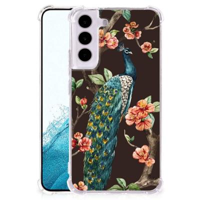 Samsung Galaxy S22 Case Anti-shock Pauw met Bloemen Samsung Galaxy S22 Case Anti-shock Pauw met Bloemen