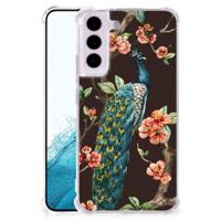 Samsung Galaxy S22 Case Anti-shock Pauw met Bloemen - thumbnail