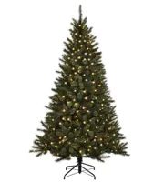 black box kunstkerstboom Toronto met ledverlichting h215 x d132cm - thumbnail
