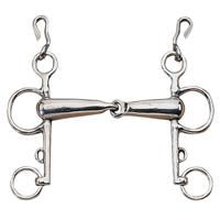 Pelham gebroken RVS grijs maat:12,5 - thumbnail