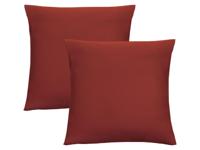 Biberna Fijne jersey kussenhoes (Roest, 40x40) - thumbnail