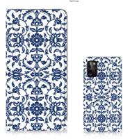 Samsung Galaxy A41 Smart Cover Flower Blue - thumbnail