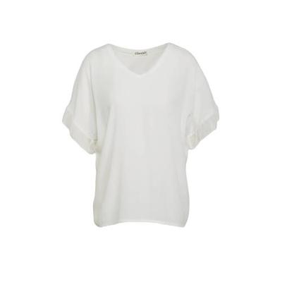 Transfer top met ruches wit