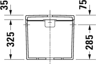 Duoblokreservoir D-Neo Met Binnenwerk Met Aansluiting Links Rechts Delen Dualflush Wit