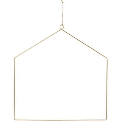 H&S Collection hangdecoratie huis goudkleurig 42 cm | 12 stuks