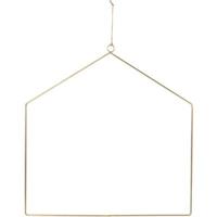 H&S Collection hangdecoratie huis goudkleurig 42 cm | 12 stuks - thumbnail