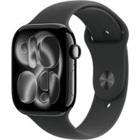 Apple Watch Series 11 GPS - 46 mm - Jet Black aluminium kast - Zwarte sportband - M/L - thumbnail