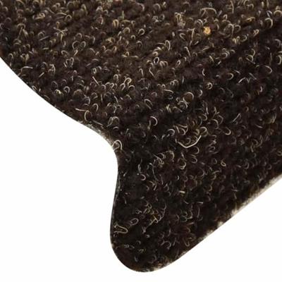 VidaXL Trapmatten zelfklevend 30 stuks 65x21x4 cm donkerbruin halfrond groot VidaXL Trapmatten zelfklevend 30 stuks 65x21x4 cm donkerbruin halfrond groot