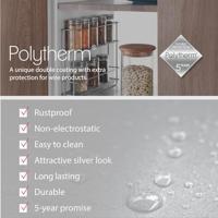 Metaltex Space Saver Smart Kitchen Uitschuifbaar Kruidenrek 6x28x22 cm Zilver - thumbnail