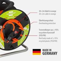 Brennenstuhl 1188500 Kabelhaspel 38 m Oranje Randaarde stekker - thumbnail