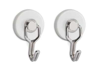 Maul Magneet (Ø x h) 35 mm x 53 mm Rond, Met haak Wit, Zilver 2 stuk(s) 6155702