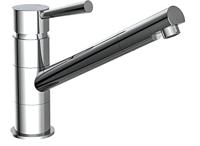 CORNWALL ééngreepsmengkraan keuken, chroom kraan met draaibare uitloop en draaibereik 150° keramische schijven geluidsarme, verwisselbare 35 mm-cartouche flexibele metalen aansluitslangen volg - thumbnail