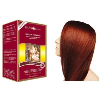Surya Brasil Henna haarverf poeder burgundy 50 Gram