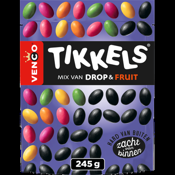 Tikkels drop & fruit 245 Gram Tikkels drop & fruit 245 Gram