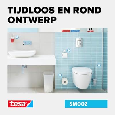 tesa 40325-00000-00 SMOOZ Föhnhouder Lijm Chroom (glanzend)