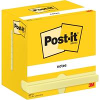 Post-It Notes, 100 vel, ft 76 x 127 mm, geel, pak van 12 blokken - thumbnail