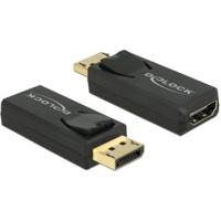 Delock 65571 DisplayPort / HDMI Adapter [1x DisplayPort stekker - 1x HDMI-bus] Zwart - thumbnail