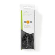 Nedis PCGB11040BK30 Stroomkabel Euro Male Iec-320-c7 Recht Recht Vernikkeld 3.00 M Plat Pvc Zwart Doos - thumbnail